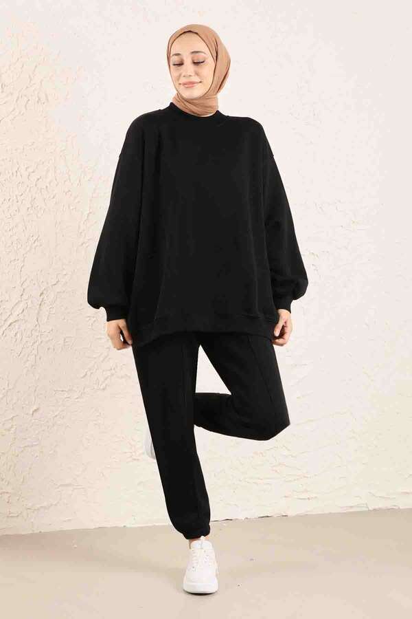 Oversize Plain Sweat Black - 2