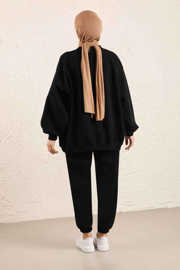 Oversize Plain Sweat Black - 6
