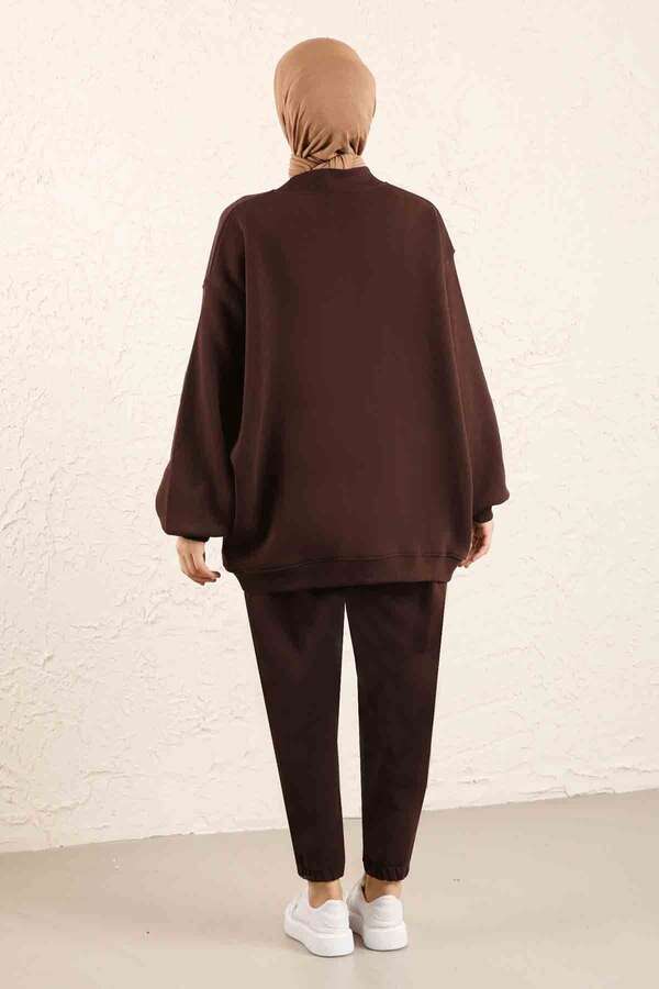 Oversize Plain Sweat Brown - 10