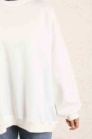 Oversize Plain Sweat White - 5