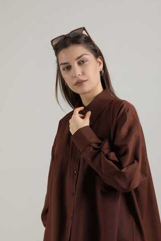 Oversize Pocket Shirt Brown - 4