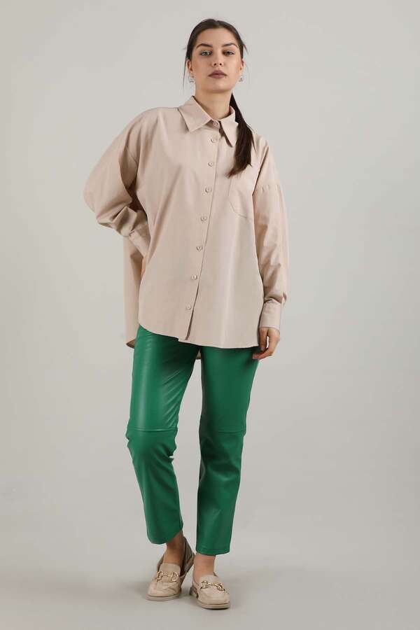 Oversize Pocket Shirt Cream - 3