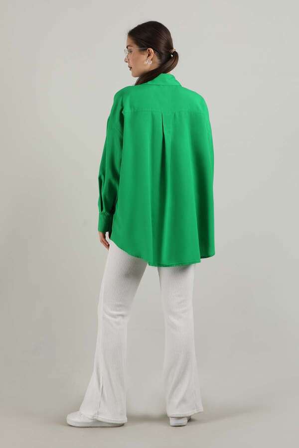 Oversize Pocket Shirt Green - 5