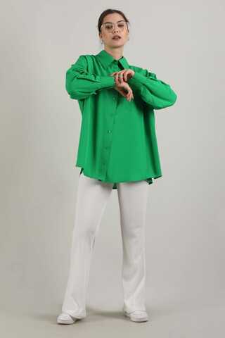 Oversize Pocket Shirt Green - 1