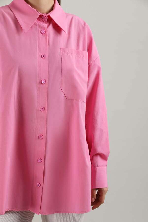 Oversize Pocket Shirt Pink - 2
