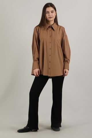 Oversize Pocket Shirt Tan - 3