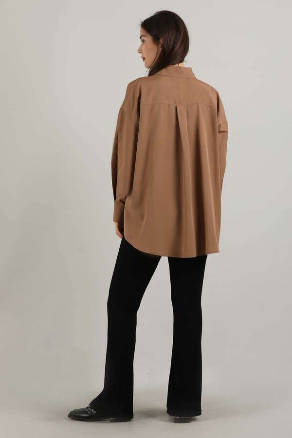Oversize Pocket Shirt Tan - 5