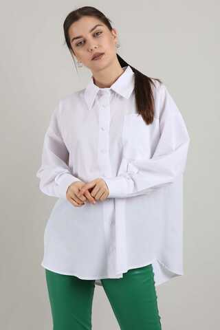 Oversize Pocket Shirt White - 2