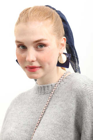 Oversize Ribanalı Kazak Gri - 8