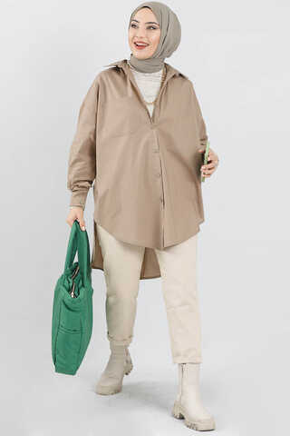 Oversize Shirt Dark Mink - 2