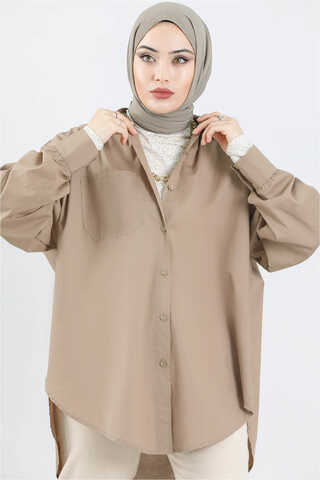 Oversize Shirt Dark Mink - 3