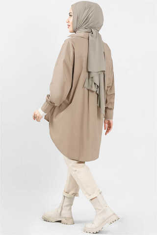 Oversize Shirt Dark Mink - 5