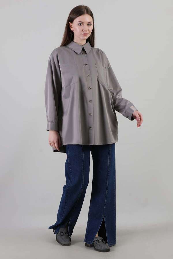 Oversize Shirt Gray - 1
