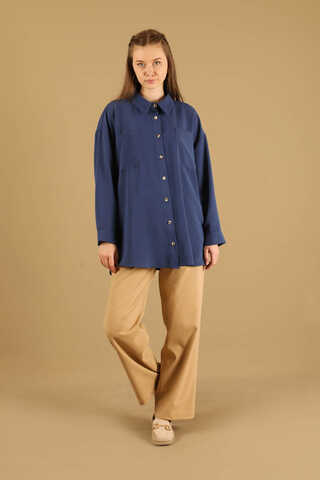 Oversize Shirt Indigo - 1