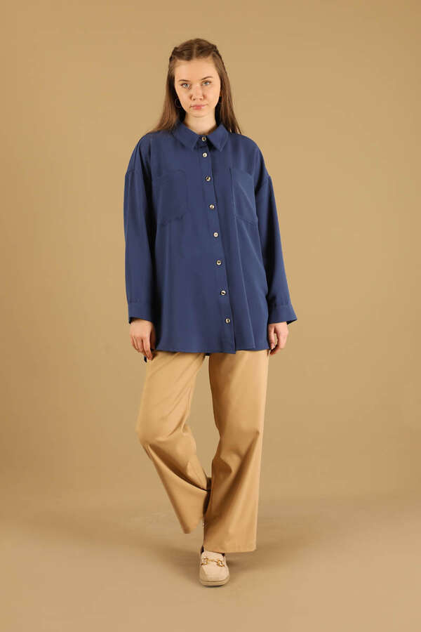 Oversize Shirt Indigo - 1