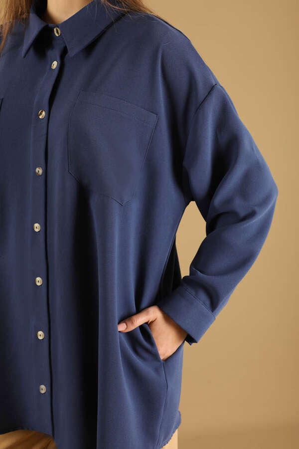 Oversize Shirt Indigo - 3