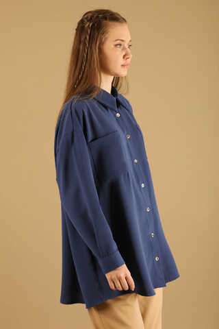 Oversize Shirt Indigo - 4