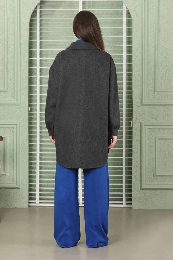 Oversize Shirt Jacket Anthracite - 6