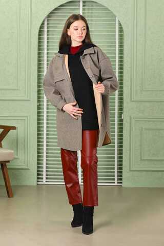 Oversize Shirt Jacket Soil - 1