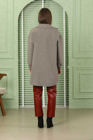 Oversize Shirt Jacket Soil - 5