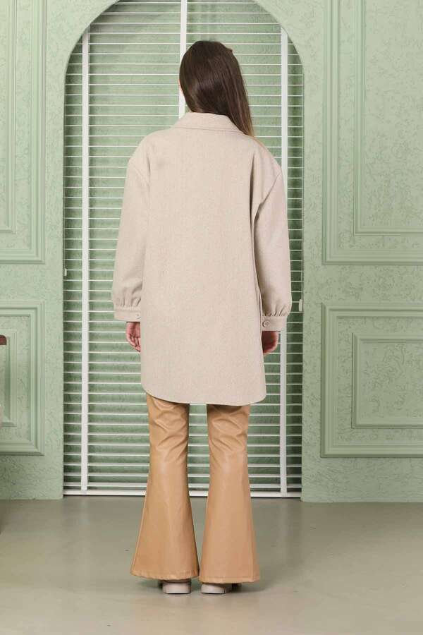 Oversize Shirt Jacket Stone - 7