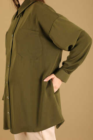 Oversize Shirt Khaki - 3