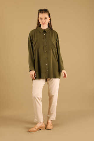 Oversize Shirt Khaki - 2
