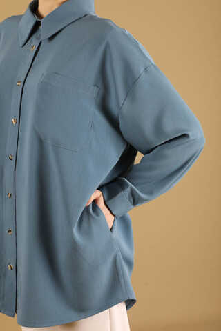 Oversize Shirt Light Blue - 3