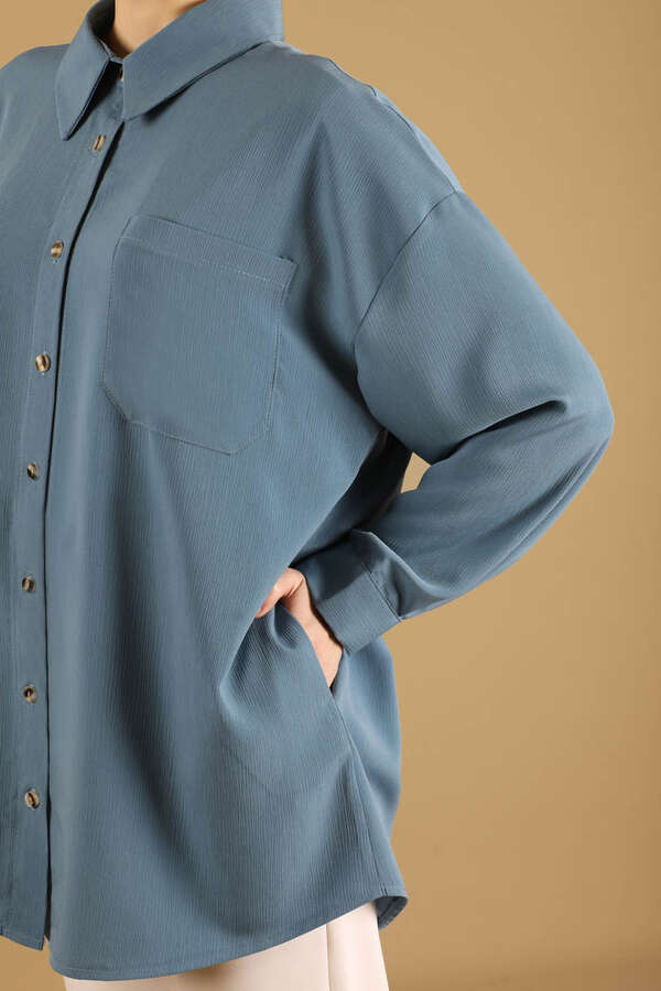 Oversize Shirt Light Blue - 3
