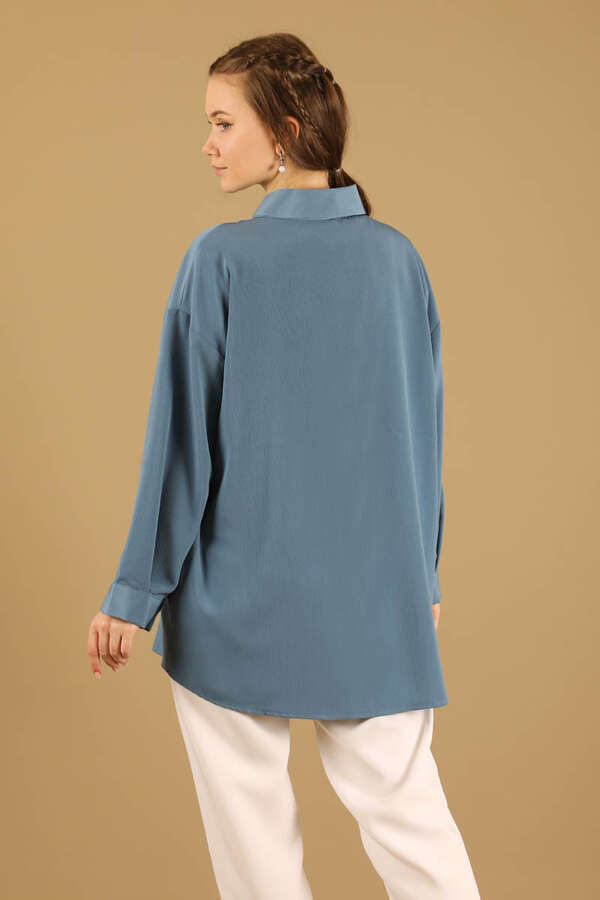 Oversize Shirt Light Blue - 5