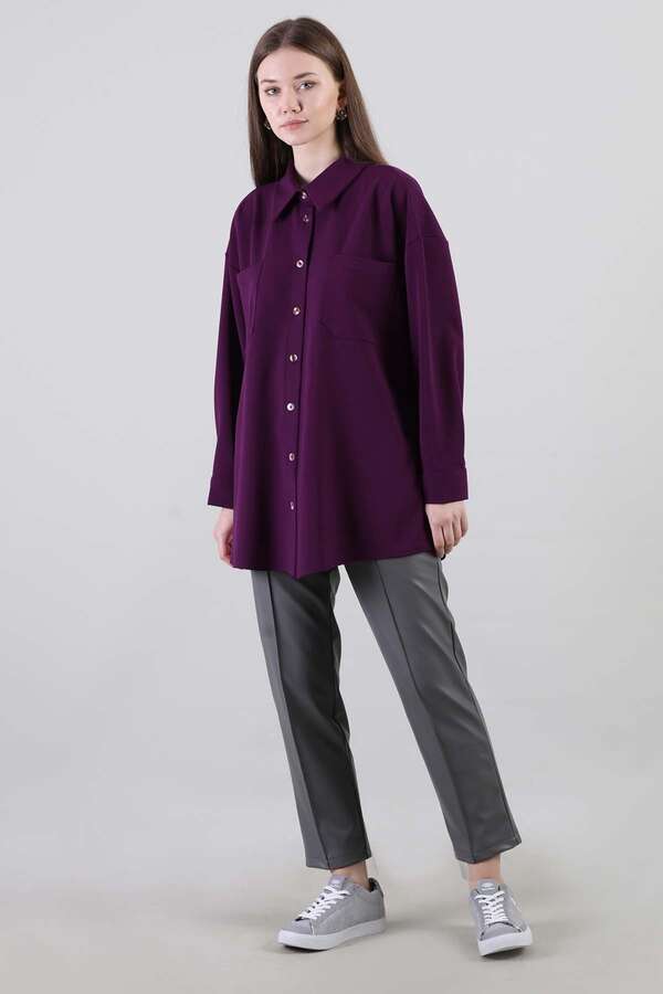 Oversize Shirt Plum - 2