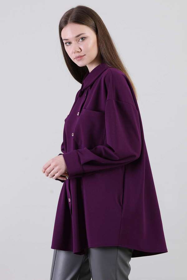 Oversize Shirt Plum - 1