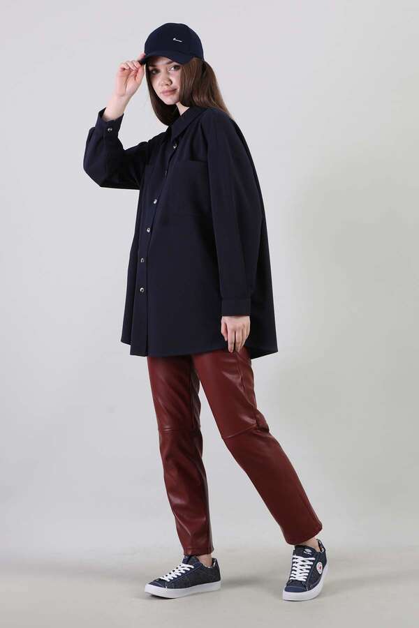Oversizee Shirt Navy - 2