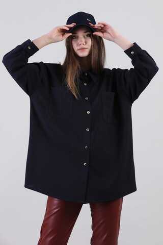 Oversizee Shirt Navy - 4