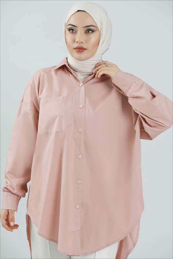 Oversize Shirt Powder Pink  - 2