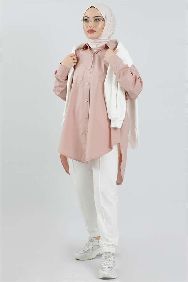 Oversize Shirt Powder Pink  - 1