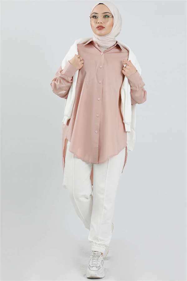 Oversize Shirt Powder Pink  - 3