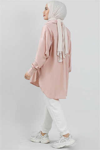 Oversize Shirt Powder Pink  - 4