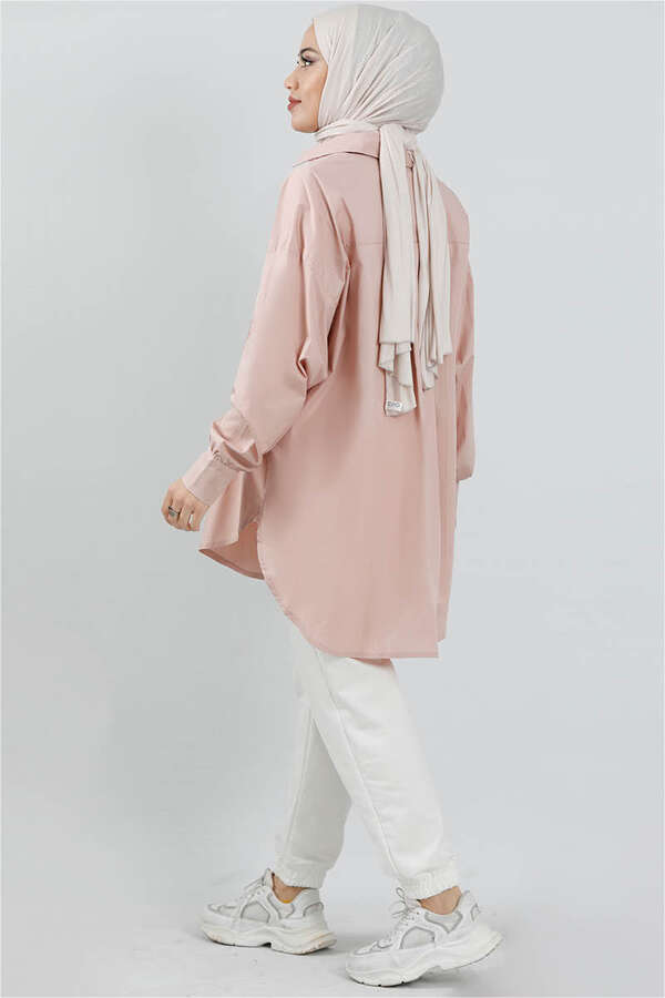 Oversize Shirt Powder Pink  - 4