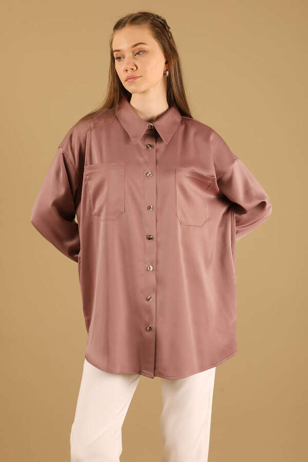 Oversize Shirt Dried Rose - 2