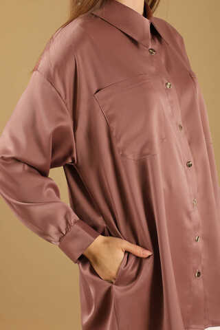 Oversize Shirt Dried Rose - 3
