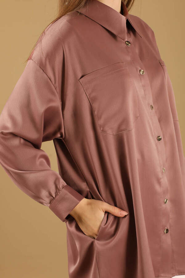 Oversize Shirt Dried Rose - 3