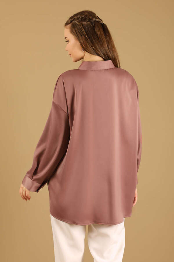 Oversize Shirt Dried Rose - 5