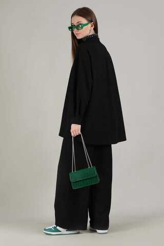 Oversize Shirt Suit Black - 5