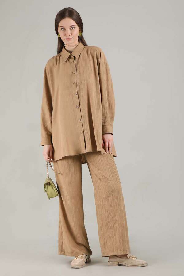 Oversize Shirt Suit Camel - 1