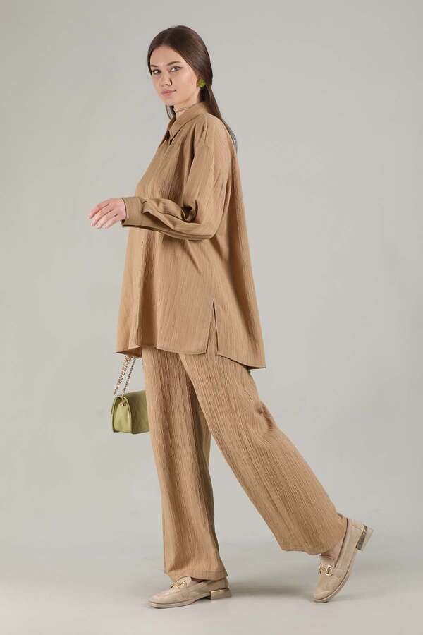 Oversize Shirt Suit Camel - 3