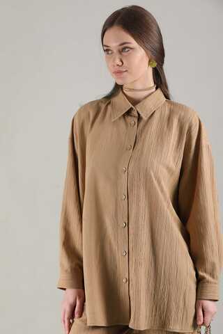 Oversize Shirt Suit Camel - 4