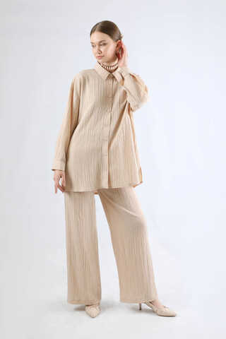 Oversize Shirt Suit Cream - 1