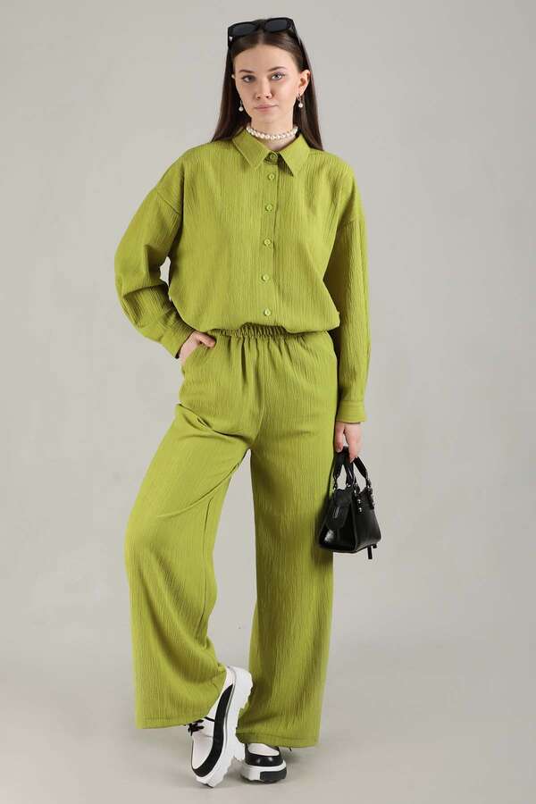 Oversize Shirt Suit Oil Green - 3