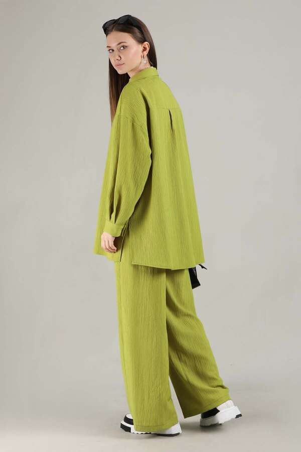 Oversize Shirt Suit Oil Green - 5